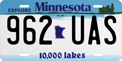 MN license plate 962UAS