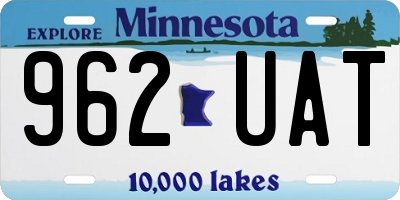 MN license plate 962UAT