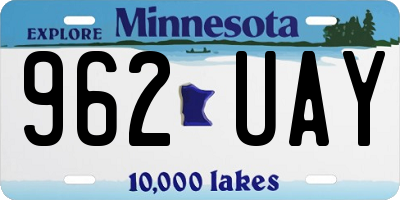 MN license plate 962UAY
