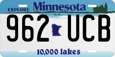 MN license plate 962UCB