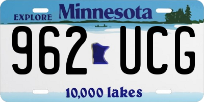 MN license plate 962UCG