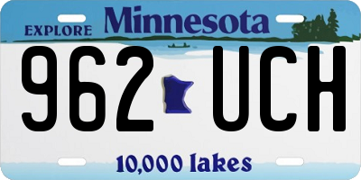 MN license plate 962UCH