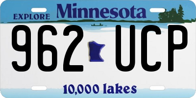 MN license plate 962UCP