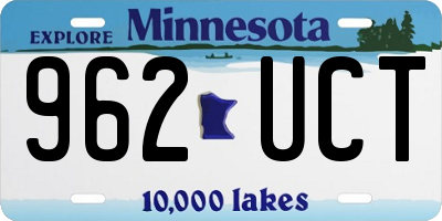 MN license plate 962UCT