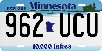 MN license plate 962UCU