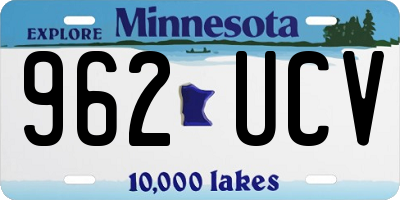 MN license plate 962UCV