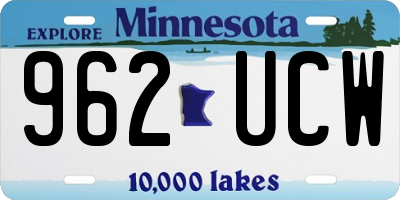 MN license plate 962UCW