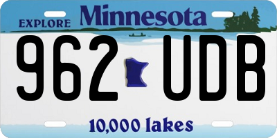 MN license plate 962UDB