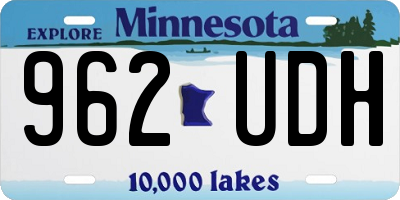 MN license plate 962UDH