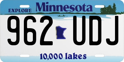 MN license plate 962UDJ