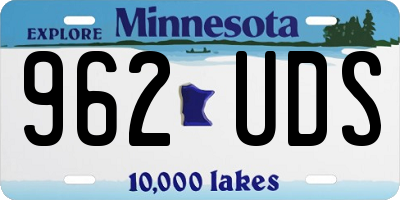 MN license plate 962UDS