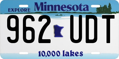 MN license plate 962UDT