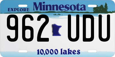 MN license plate 962UDU