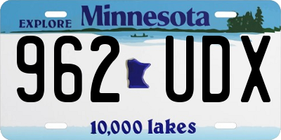 MN license plate 962UDX