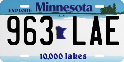 MN license plate 963LAE