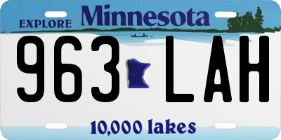 MN license plate 963LAH