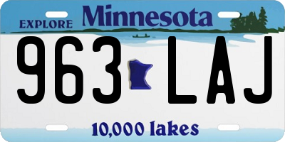 MN license plate 963LAJ