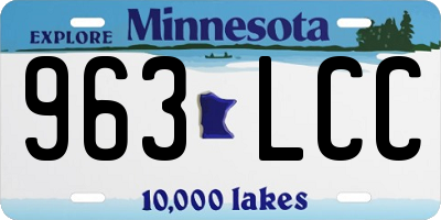 MN license plate 963LCC
