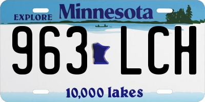 MN license plate 963LCH