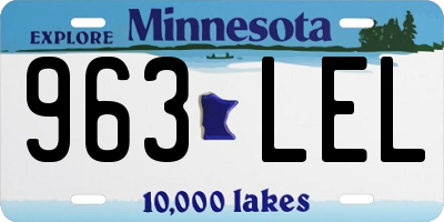 MN license plate 963LEL