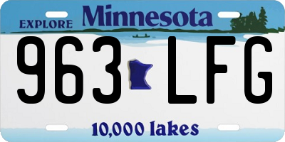 MN license plate 963LFG