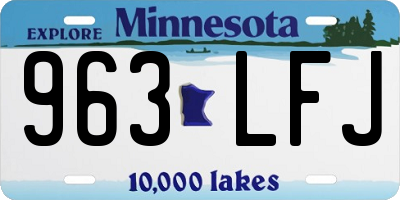 MN license plate 963LFJ
