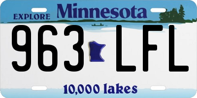 MN license plate 963LFL