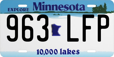 MN license plate 963LFP