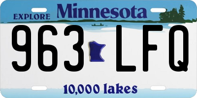 MN license plate 963LFQ