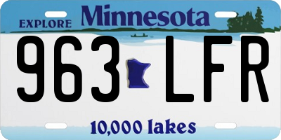 MN license plate 963LFR