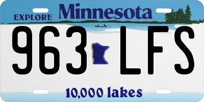 MN license plate 963LFS