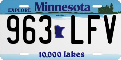 MN license plate 963LFV