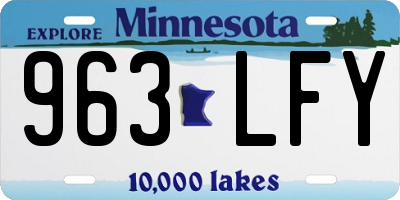 MN license plate 963LFY