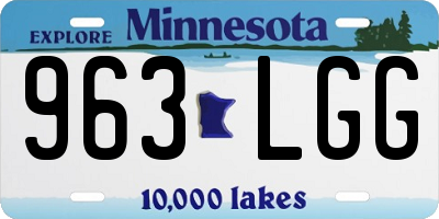MN license plate 963LGG