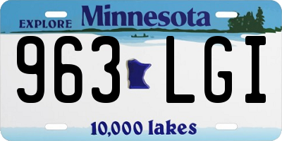 MN license plate 963LGI
