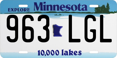 MN license plate 963LGL