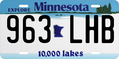 MN license plate 963LHB