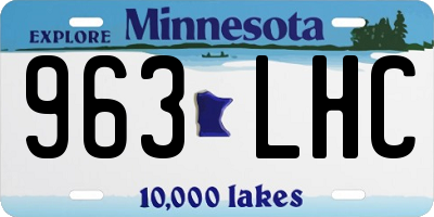 MN license plate 963LHC