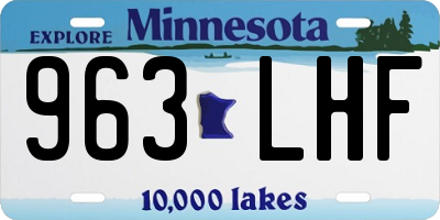 MN license plate 963LHF