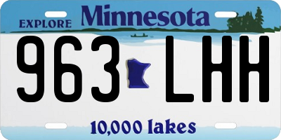 MN license plate 963LHH