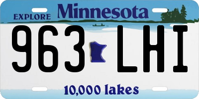 MN license plate 963LHI