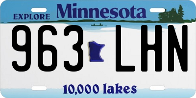 MN license plate 963LHN
