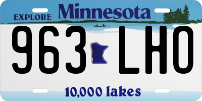 MN license plate 963LHO