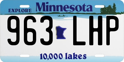 MN license plate 963LHP