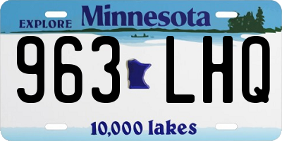MN license plate 963LHQ