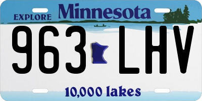 MN license plate 963LHV