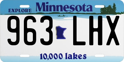 MN license plate 963LHX