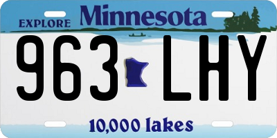 MN license plate 963LHY