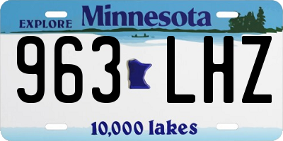 MN license plate 963LHZ