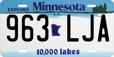 MN license plate 963LJA